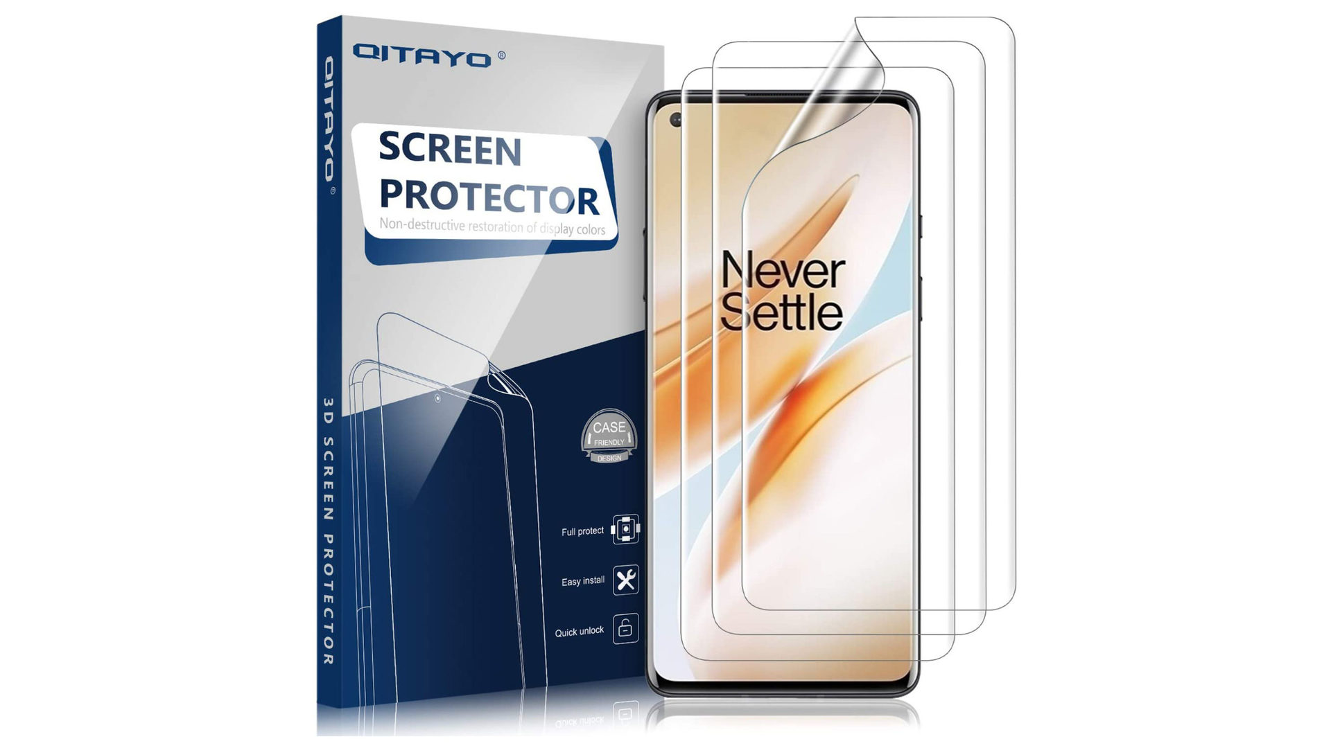 Tamoria OnePlus 8 Screen Protector Camera Lens Protector TPU Film 4th Generation with Installation Kit Ultrasonic Fingerprint Compatible for Oneplus 8 HD Clear Bubble Free Scratchproof 6 Pack 