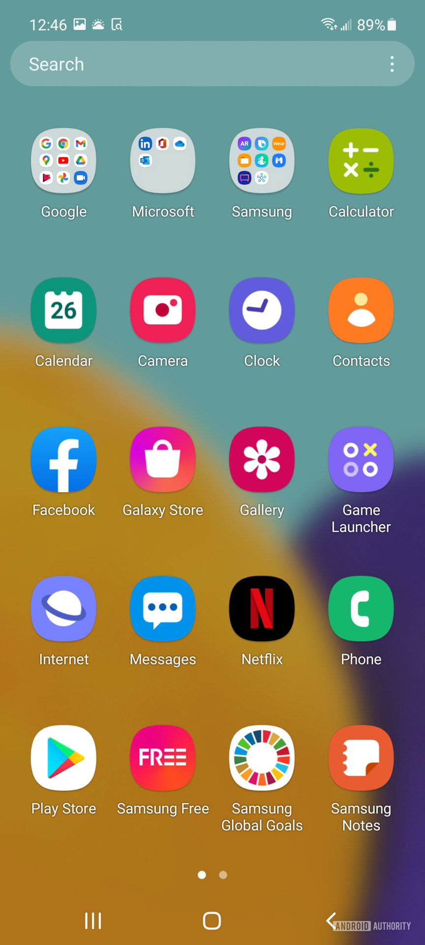 Samsung Galaxy A52 5G app drawer