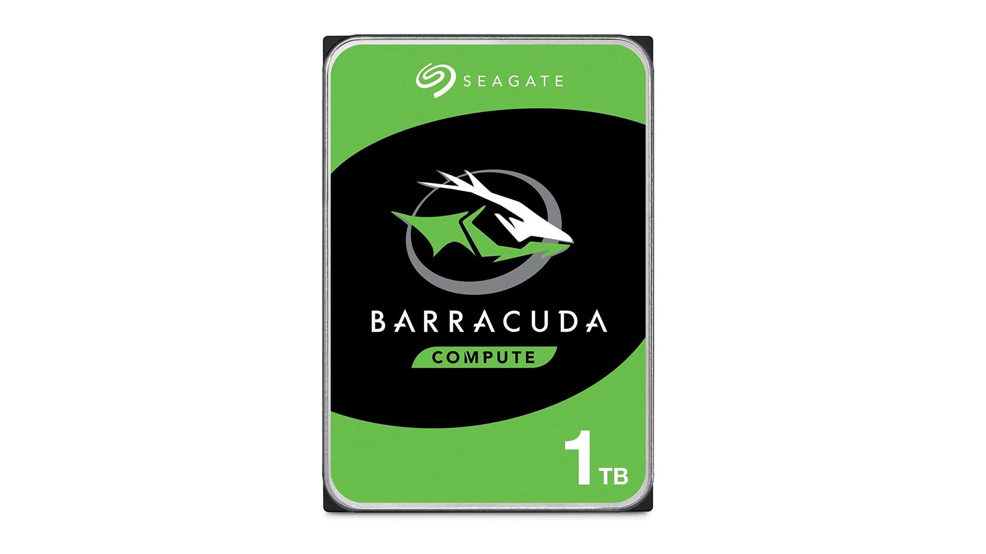 Seagate Barracuda hard drive on a white background