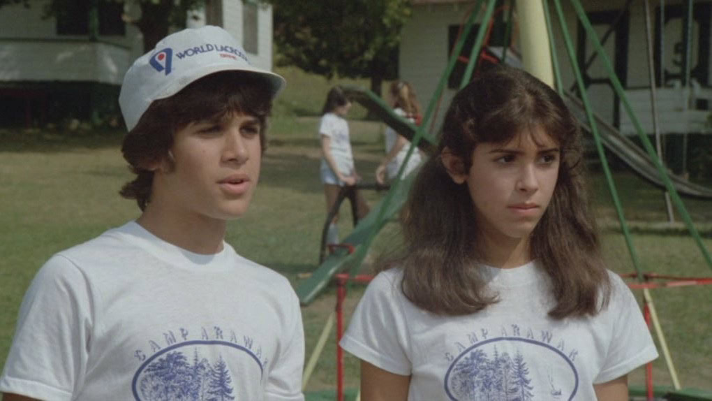 Angela and Ricky at camp in Sleepaway Camp