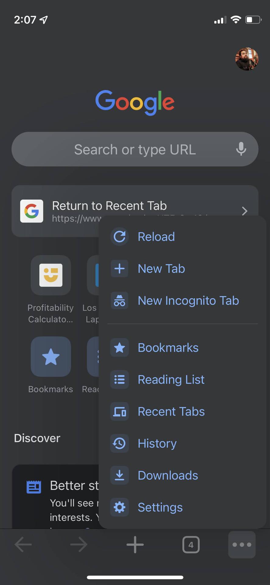 Tuirn on Preload pages on Chrome for iOS 1