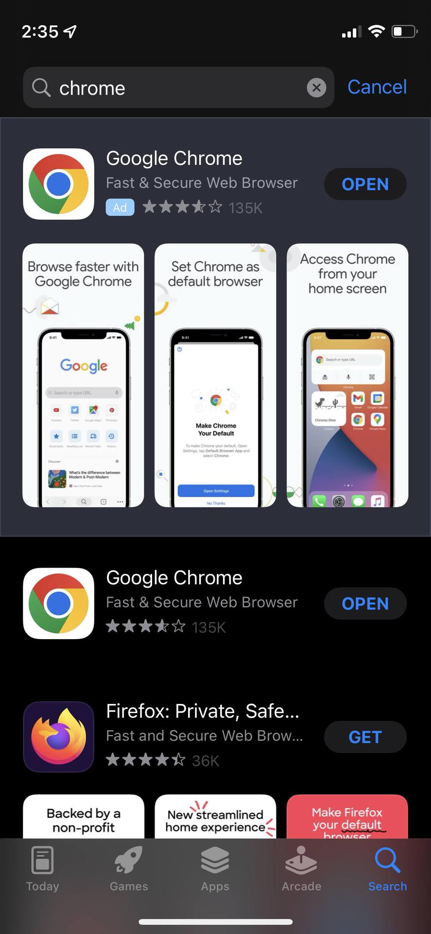 Update Chrome iOS app 2