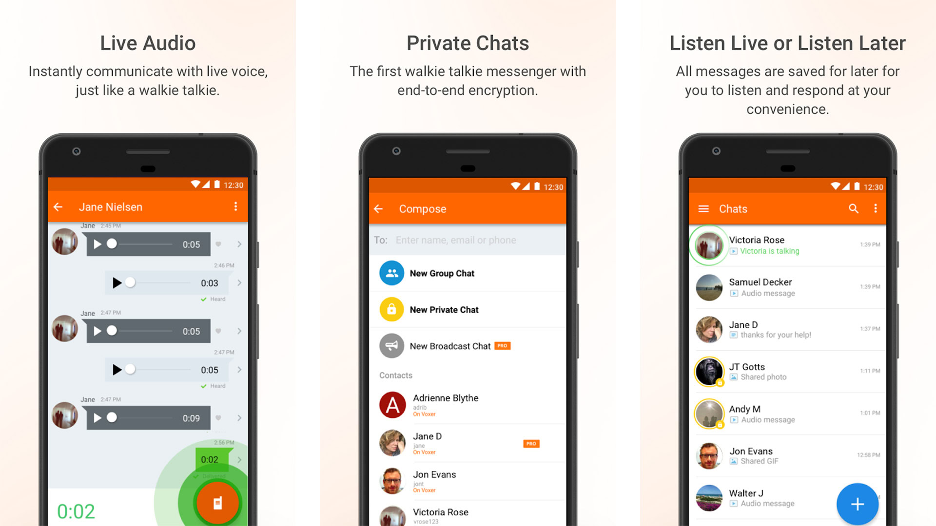 Voxer Walkie Talkie Messenger screenshot 2022