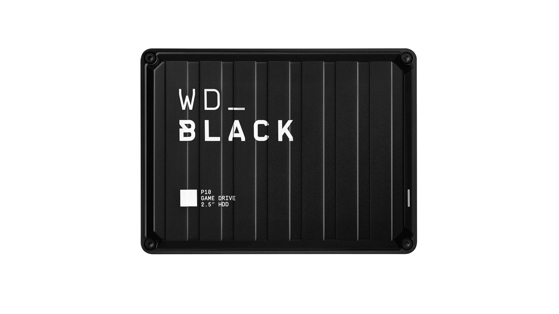 WD Black P10 hard drive on a white background