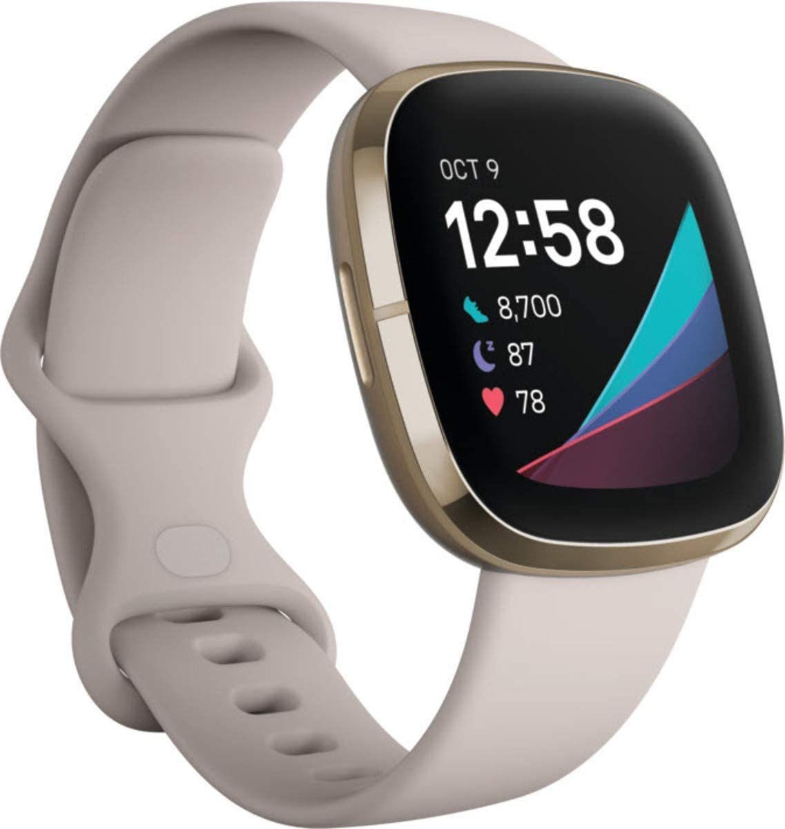 fitbit sense white gold