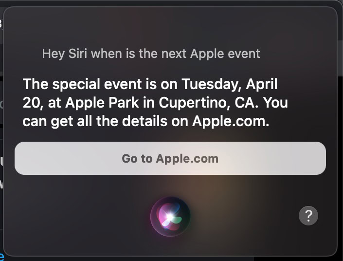 siri apple event