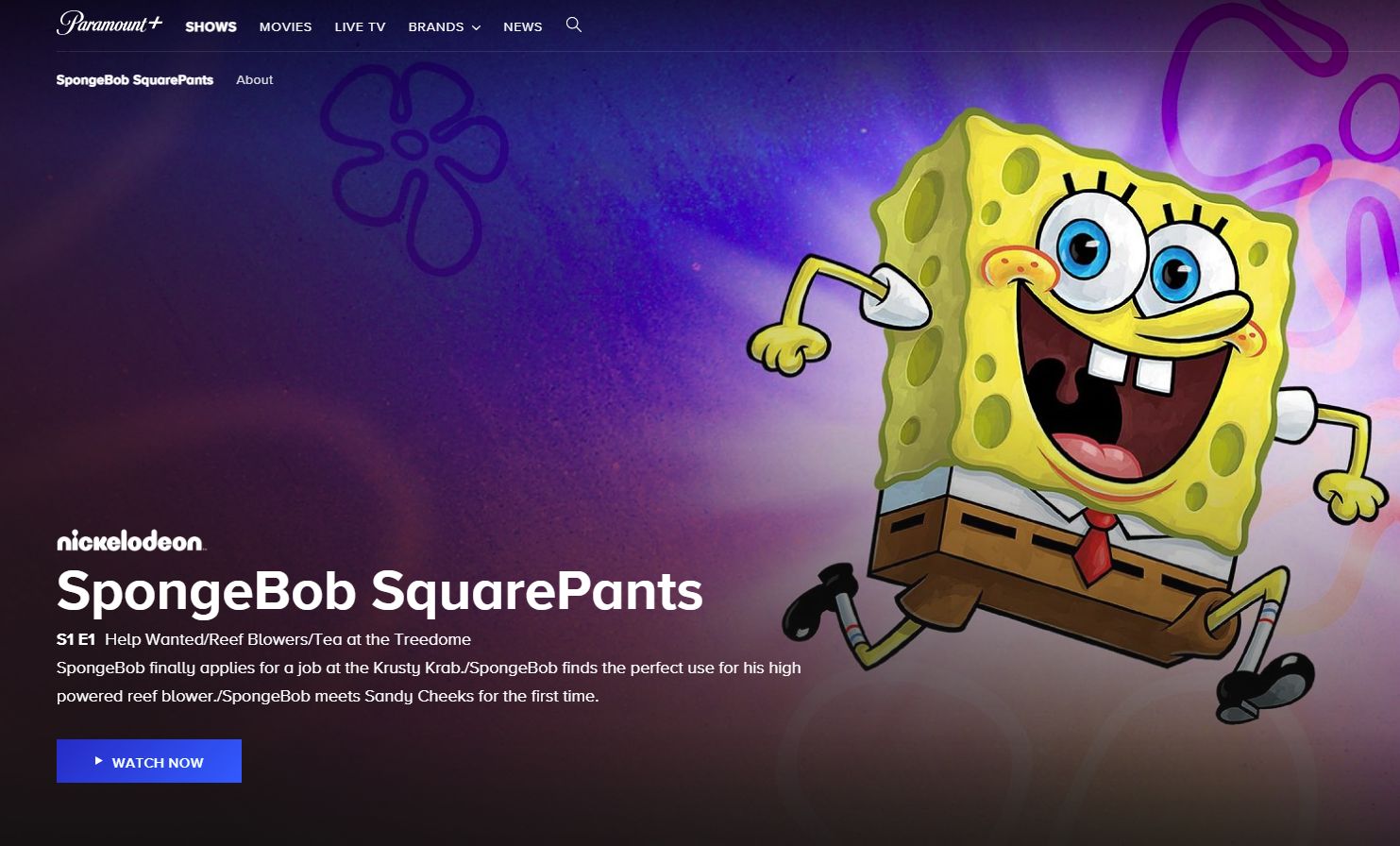 spongebob paramount plus