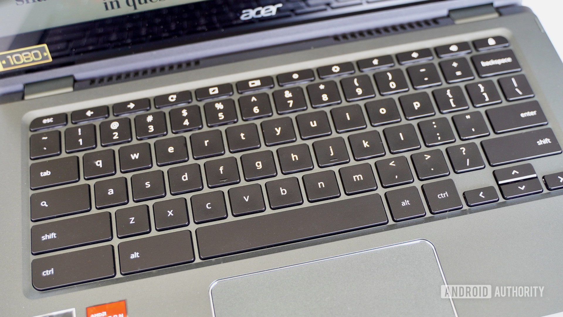 Acer Chromebook Spin 514 keyboard angle