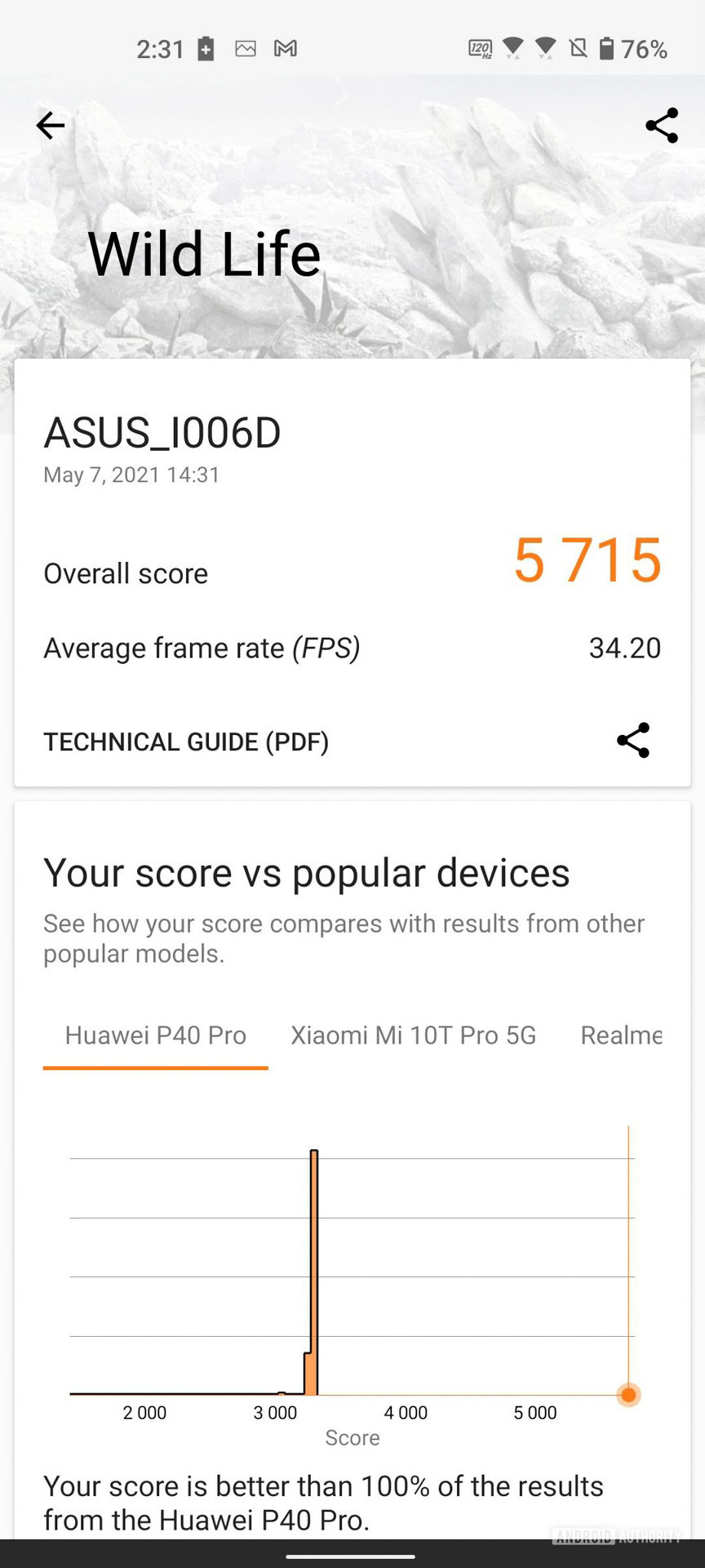 Asus Zenfone 8 3DMark