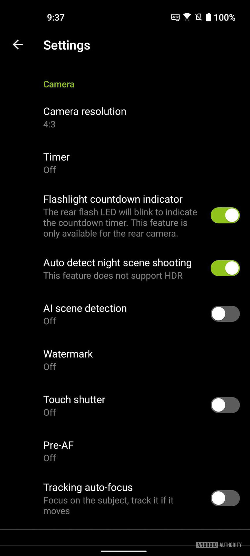 Asus Zenfone 8 Camera settings