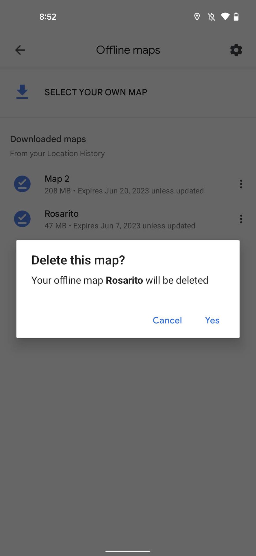 Delete offline maps on Google Maps 3 - How to free up storage space on Android