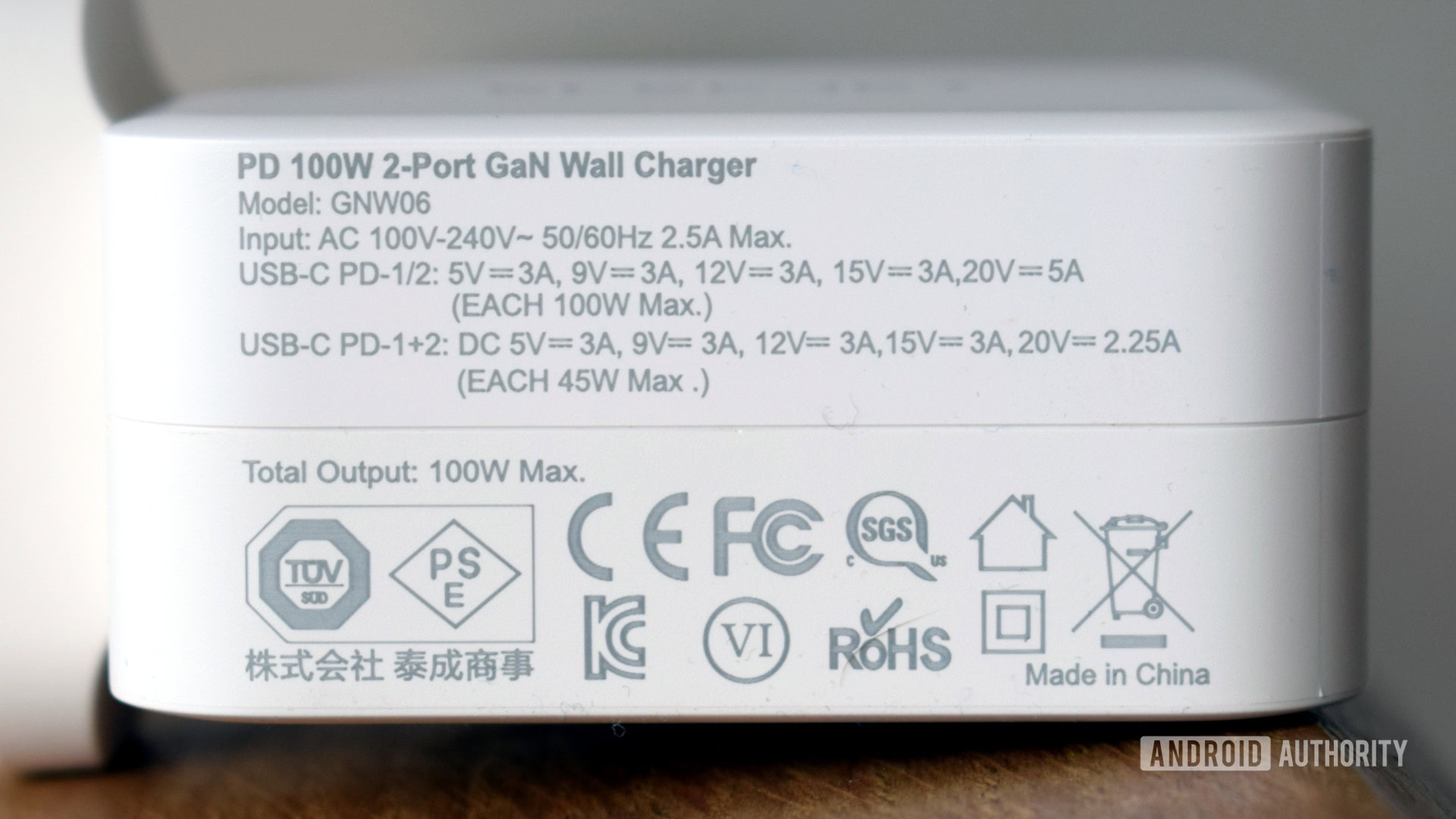 Electjet 100W USB C PD Power Adapter review specs
