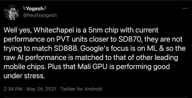 Google Whitechapel leak