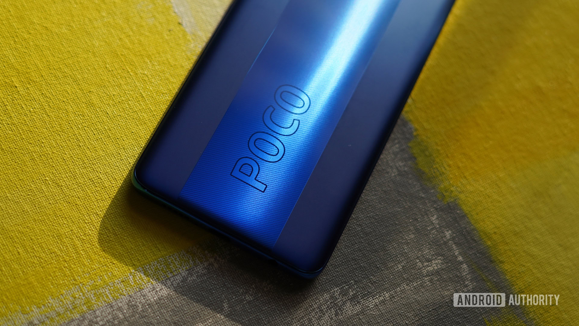 POCO X3 Pro focus on logo