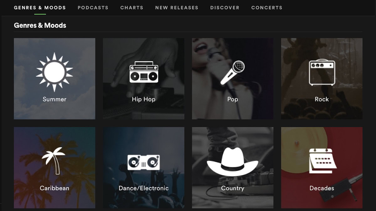 Spotify browsing