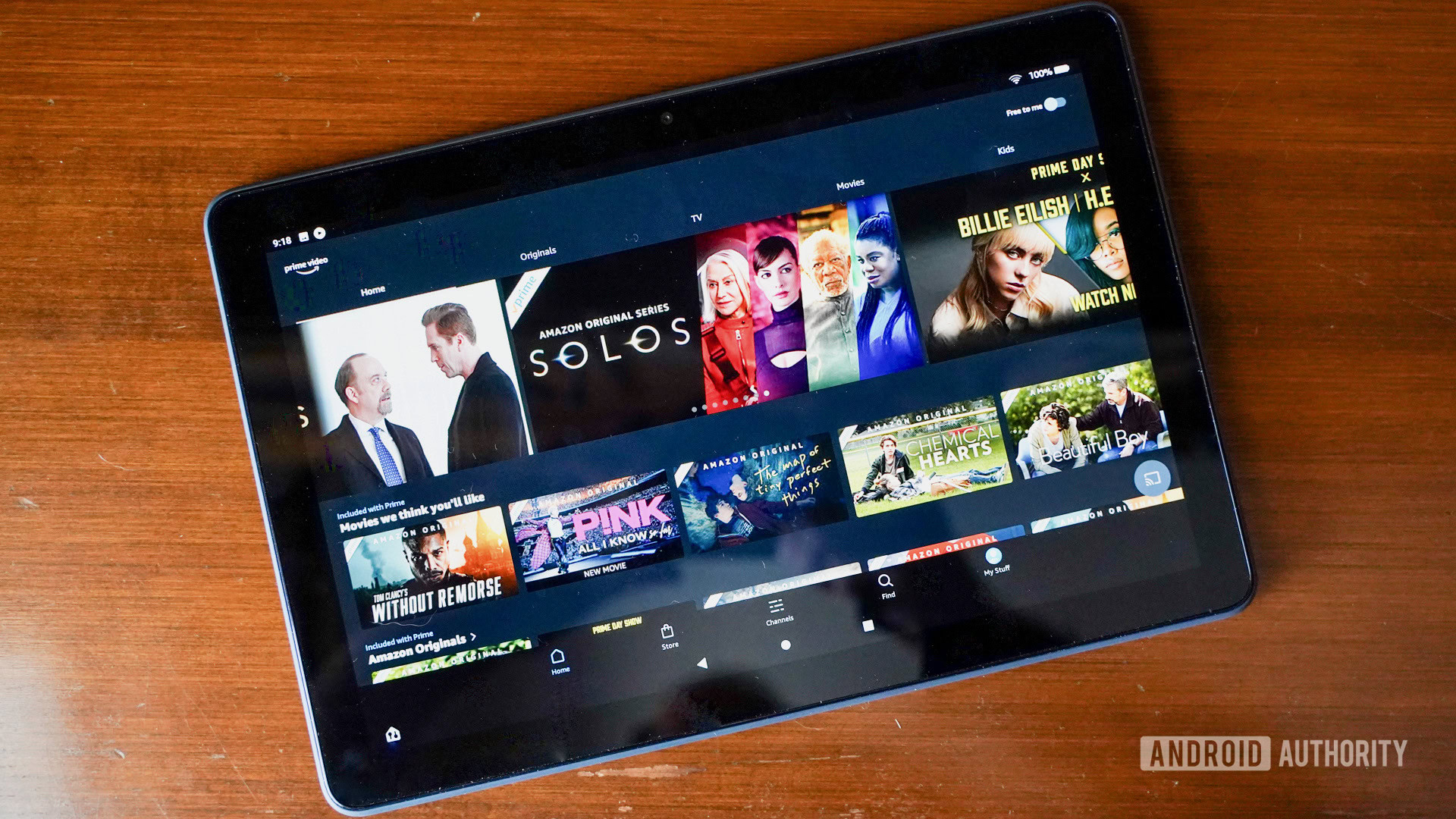 Amazon Fire HD 10 Plus showing the store