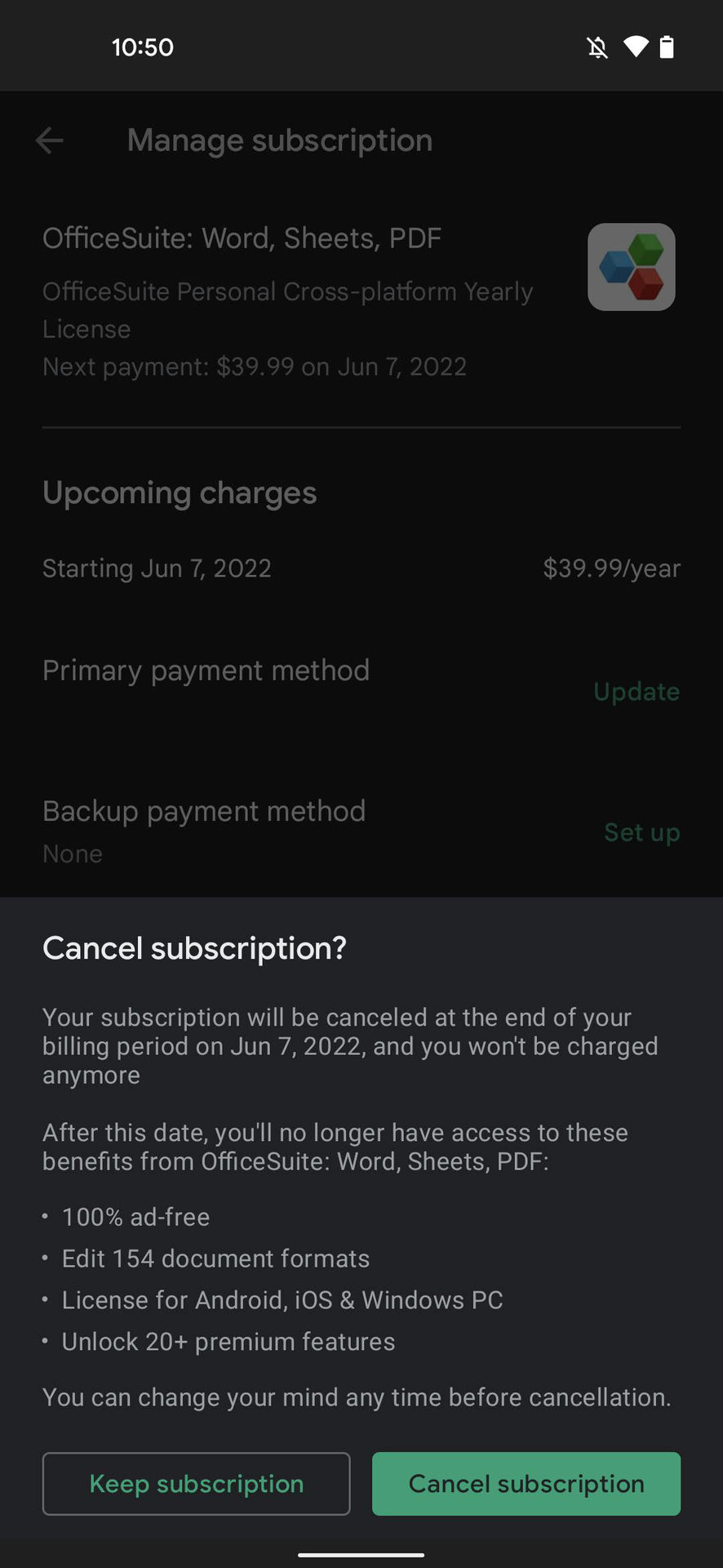 Cancel Google Play Store subscription 3