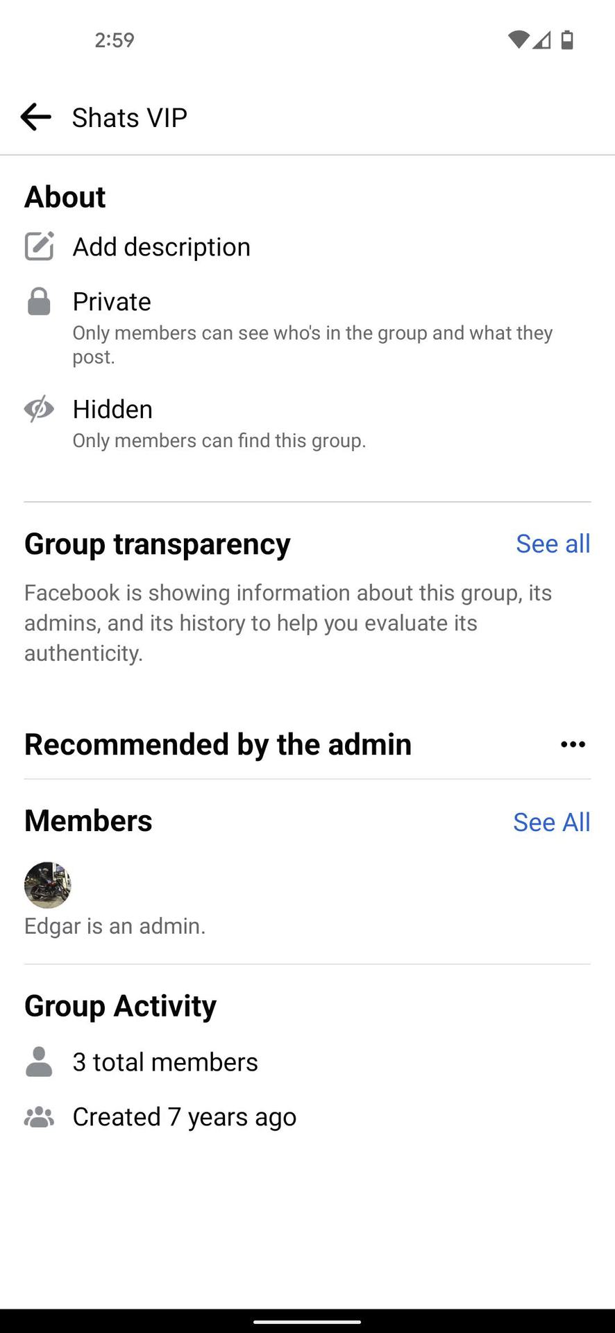 Delete Facebook Group on Android 4