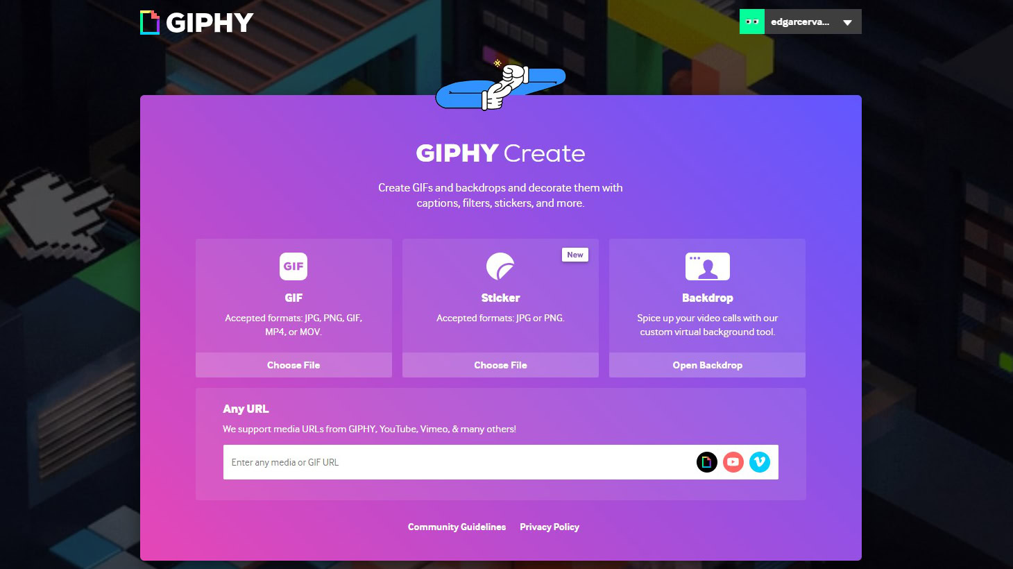 How to make a GIF on Giphy 2