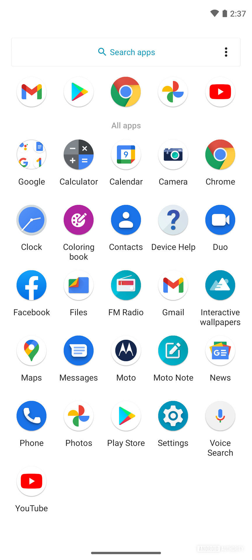 Motorola Moto G Stlyus 5G app drawer
