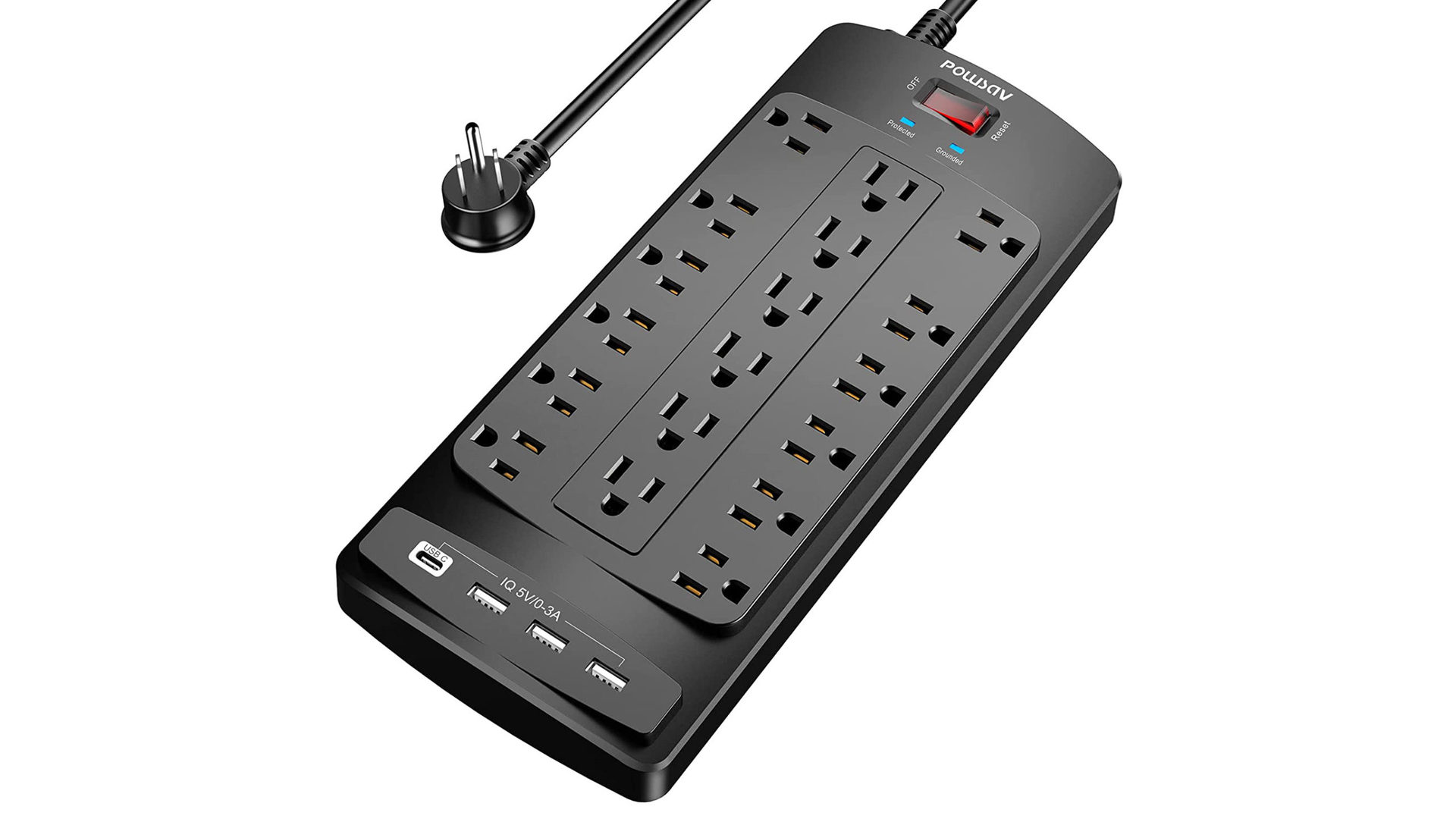 Powsav 18 outlet Surge Protector - The best power strips