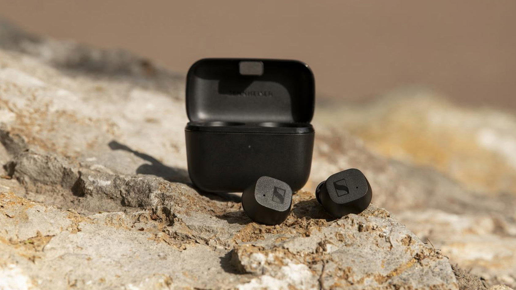 Sennheiser CX true wireless earbuds black lifestyle