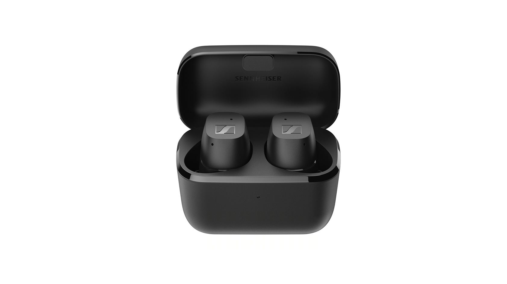 Sennheiser CX true wireless headphones open case