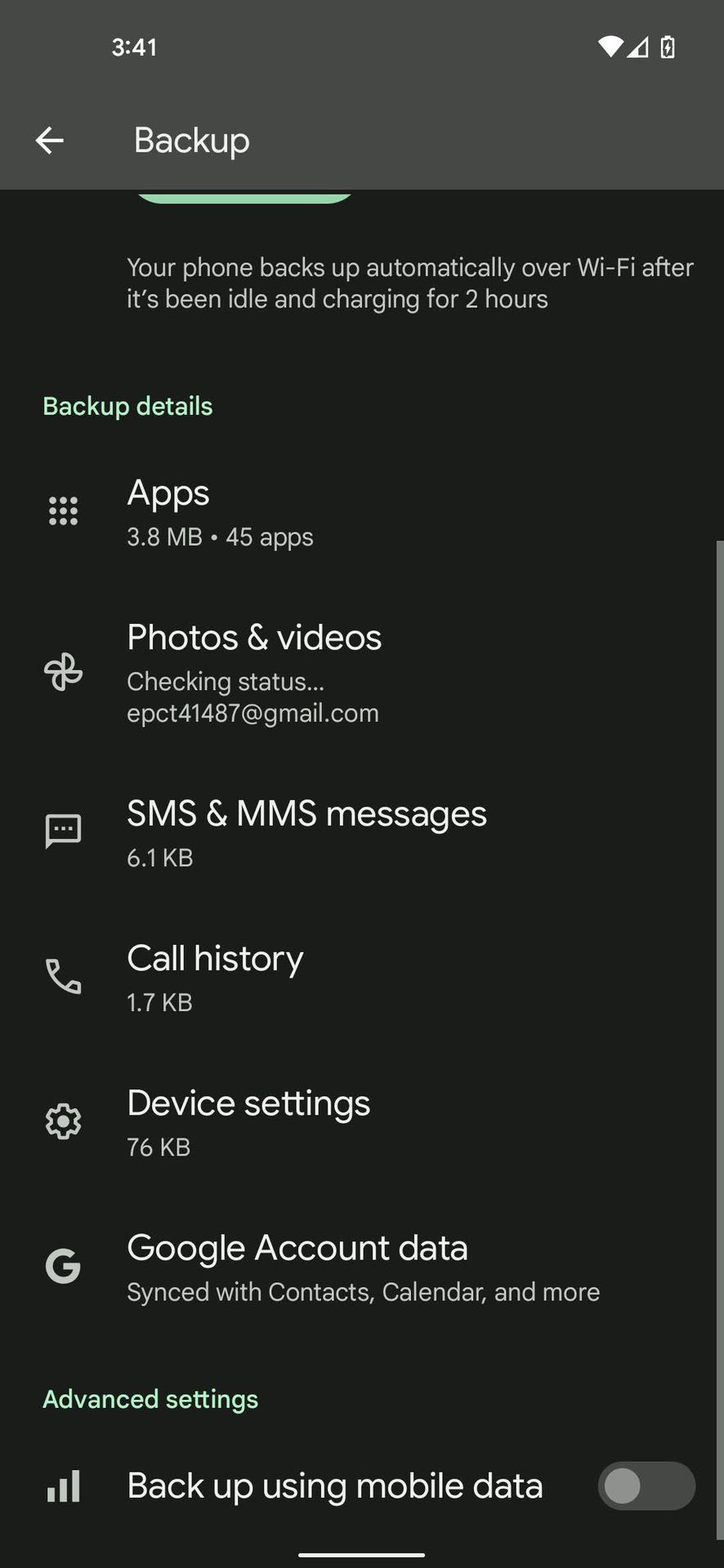 Turn on Google sync for contacts 3