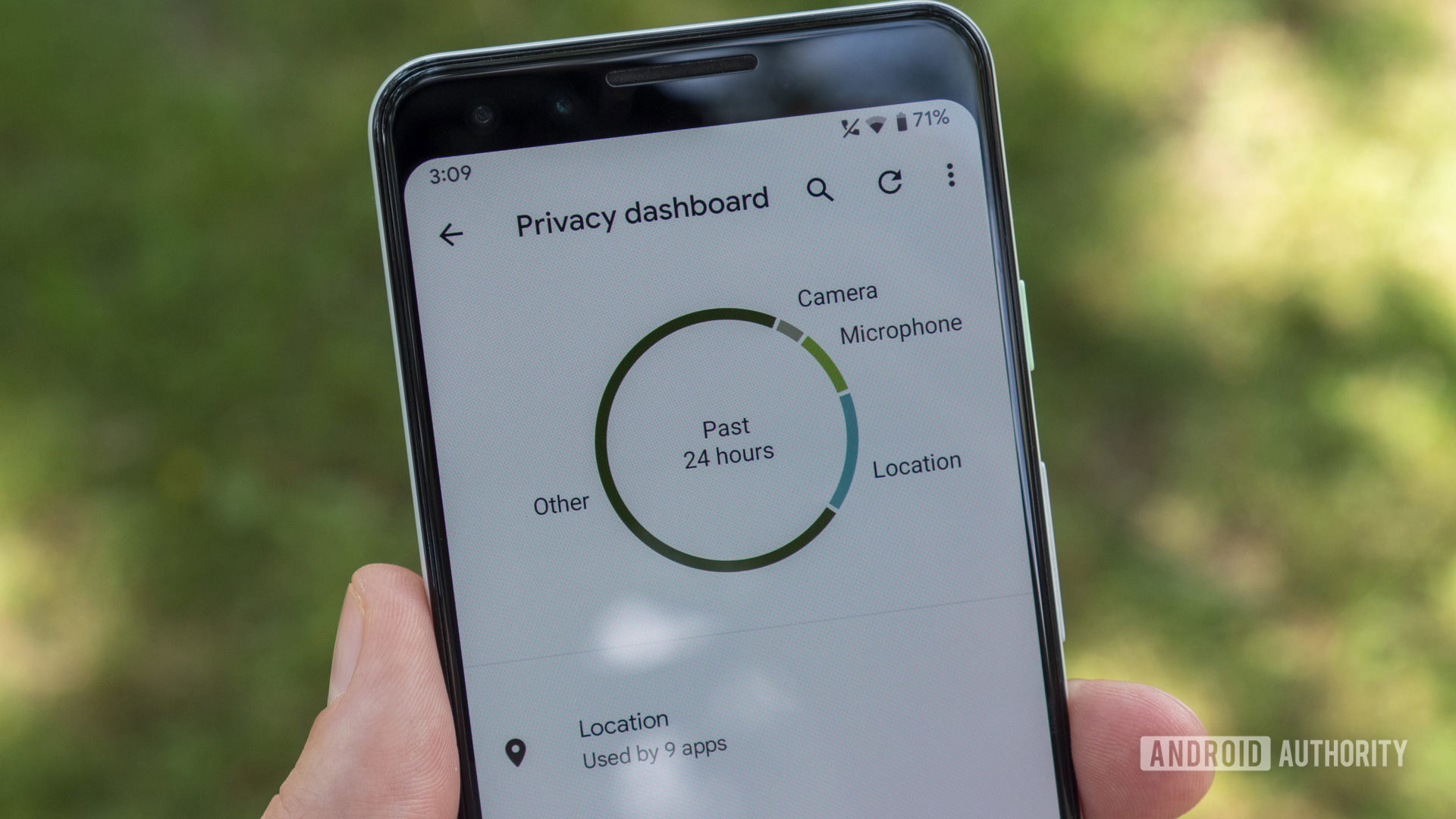 android 12 beta 2 privacy dashboard pie chart 1