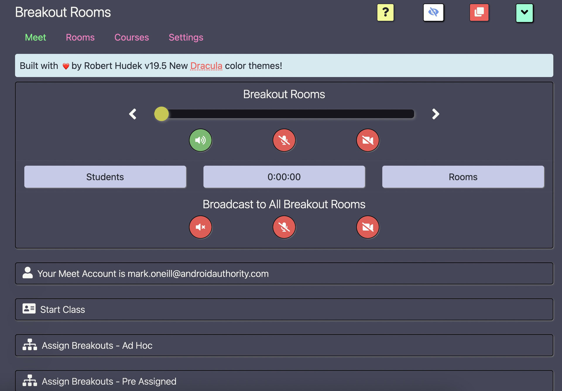 breakout rooms