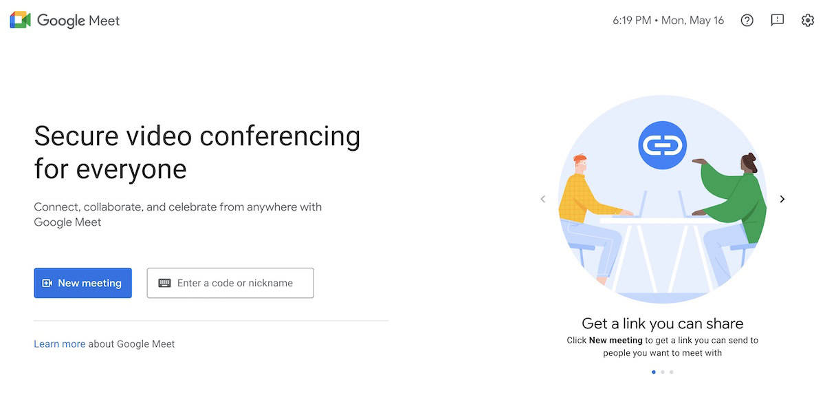 google secure video conferencing