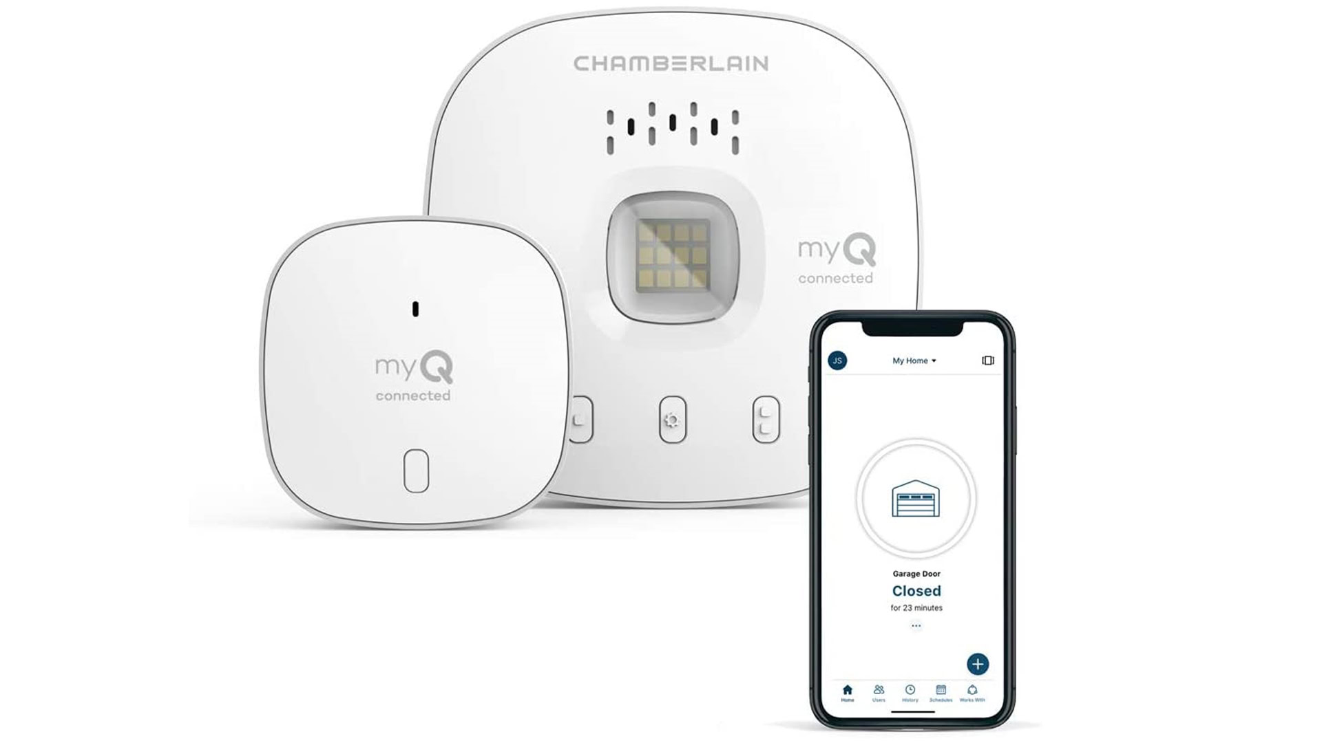 The myQ Chamberlain Smart Garage Control system