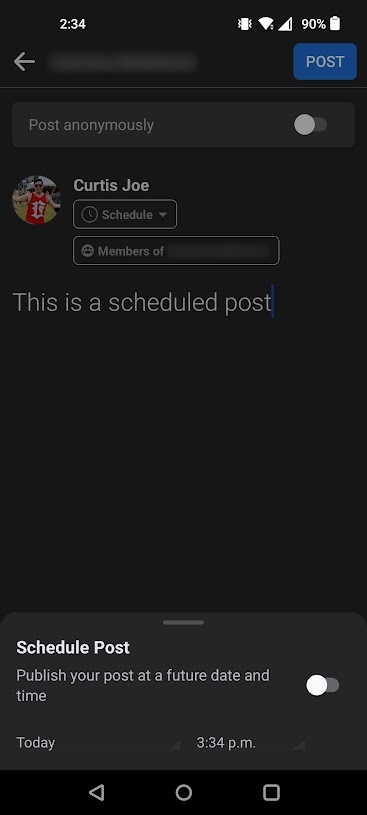 schedule post mobile