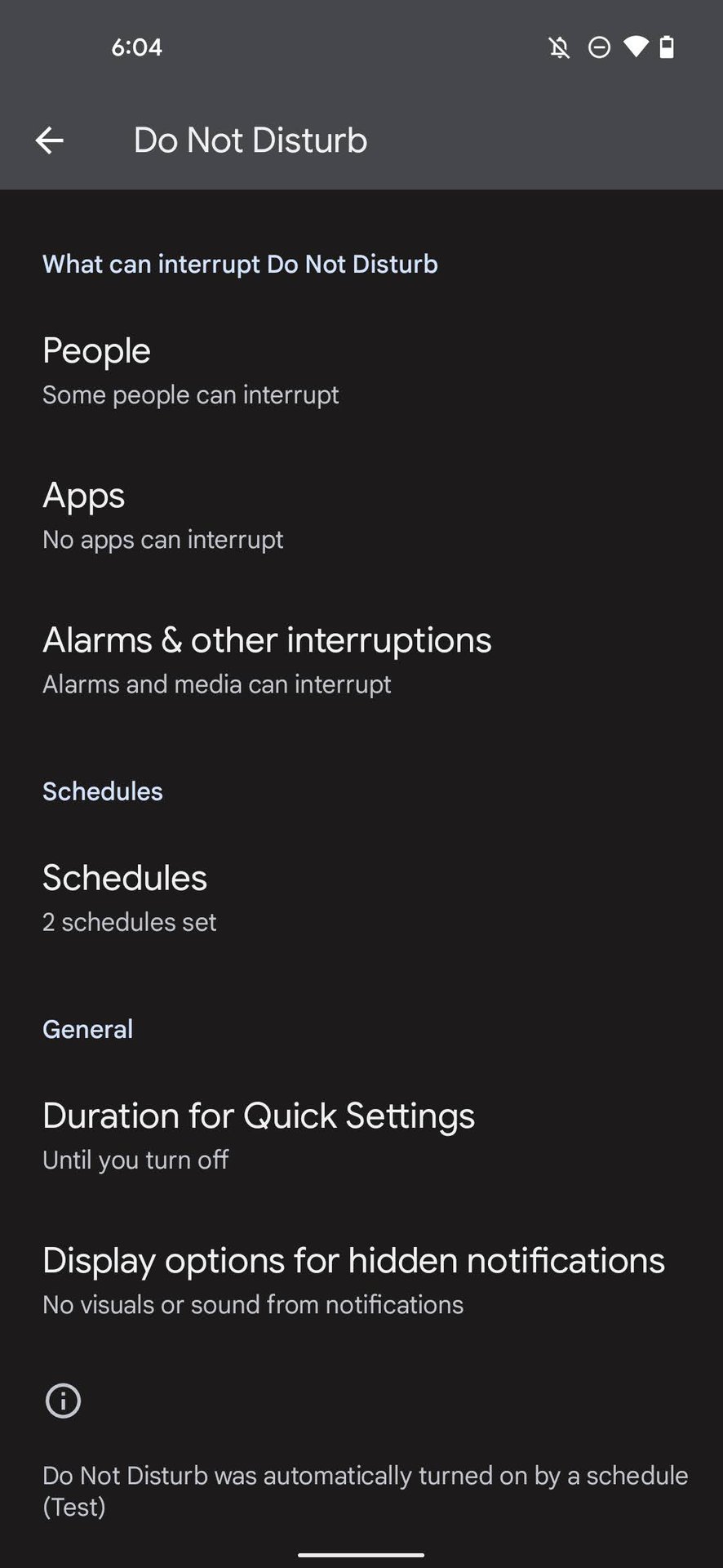 Do Not Disturb Duration for quick settings 3