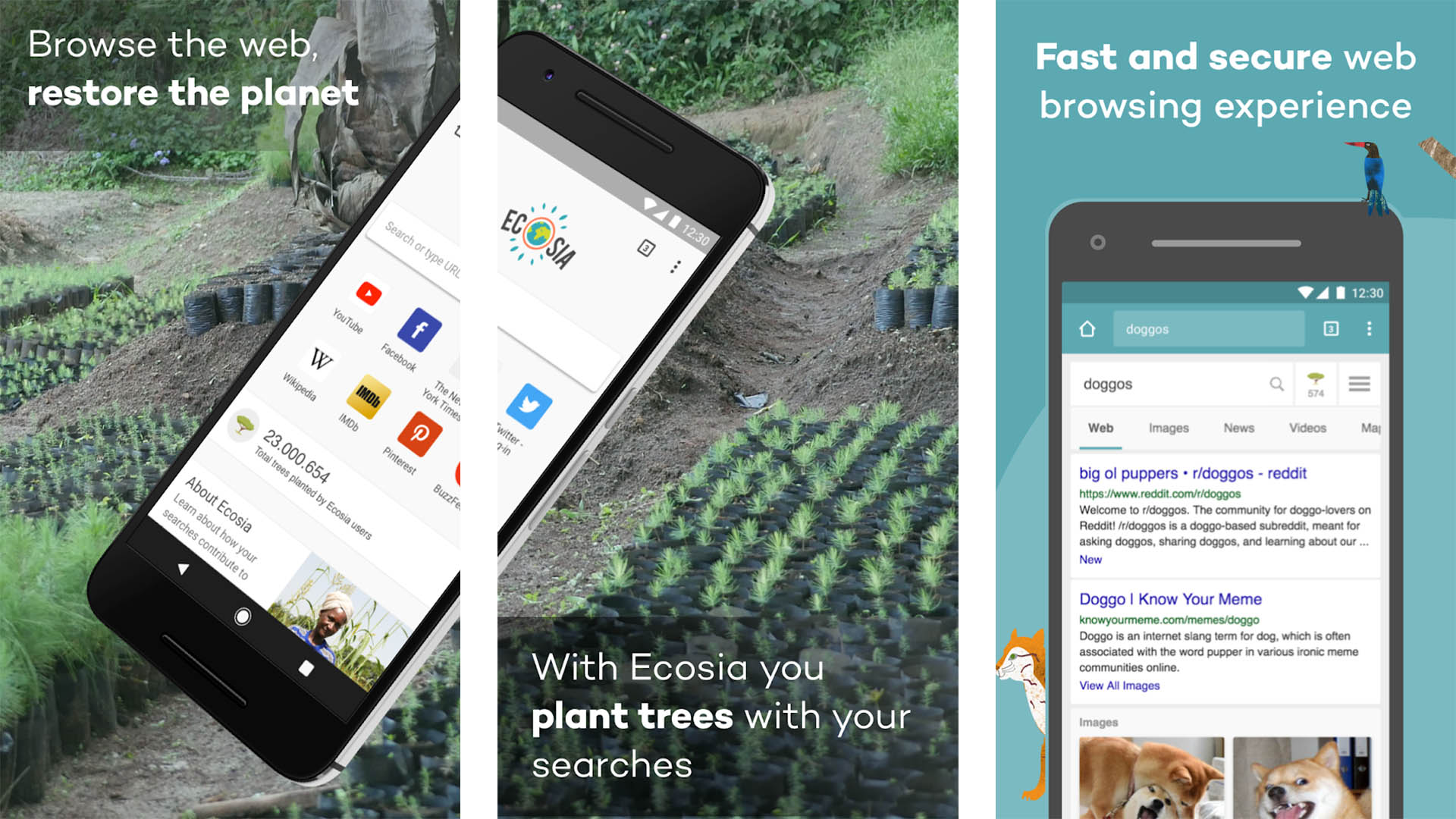 Ecosia Browser screenshot 2022