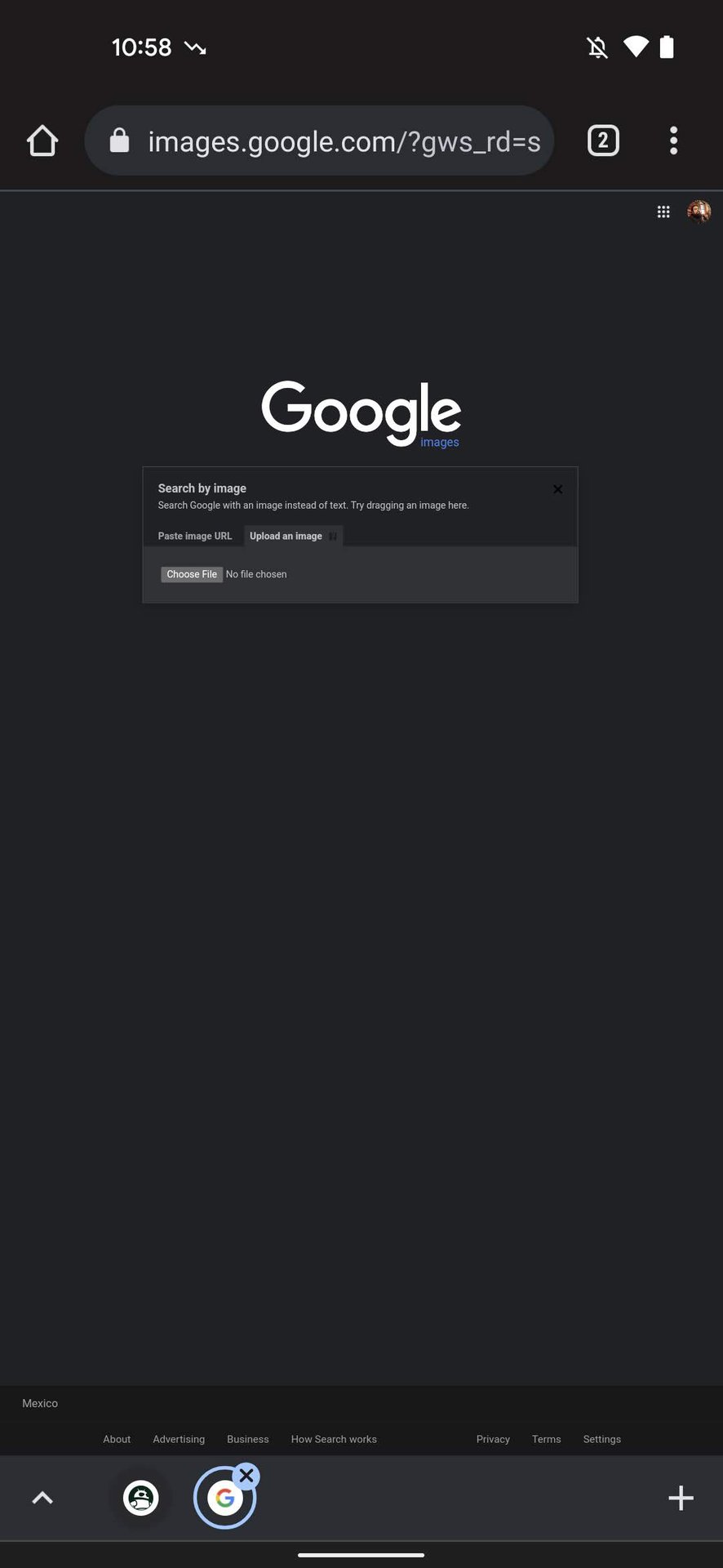 Request Desktop Site for Google Reverse Image Search 4
