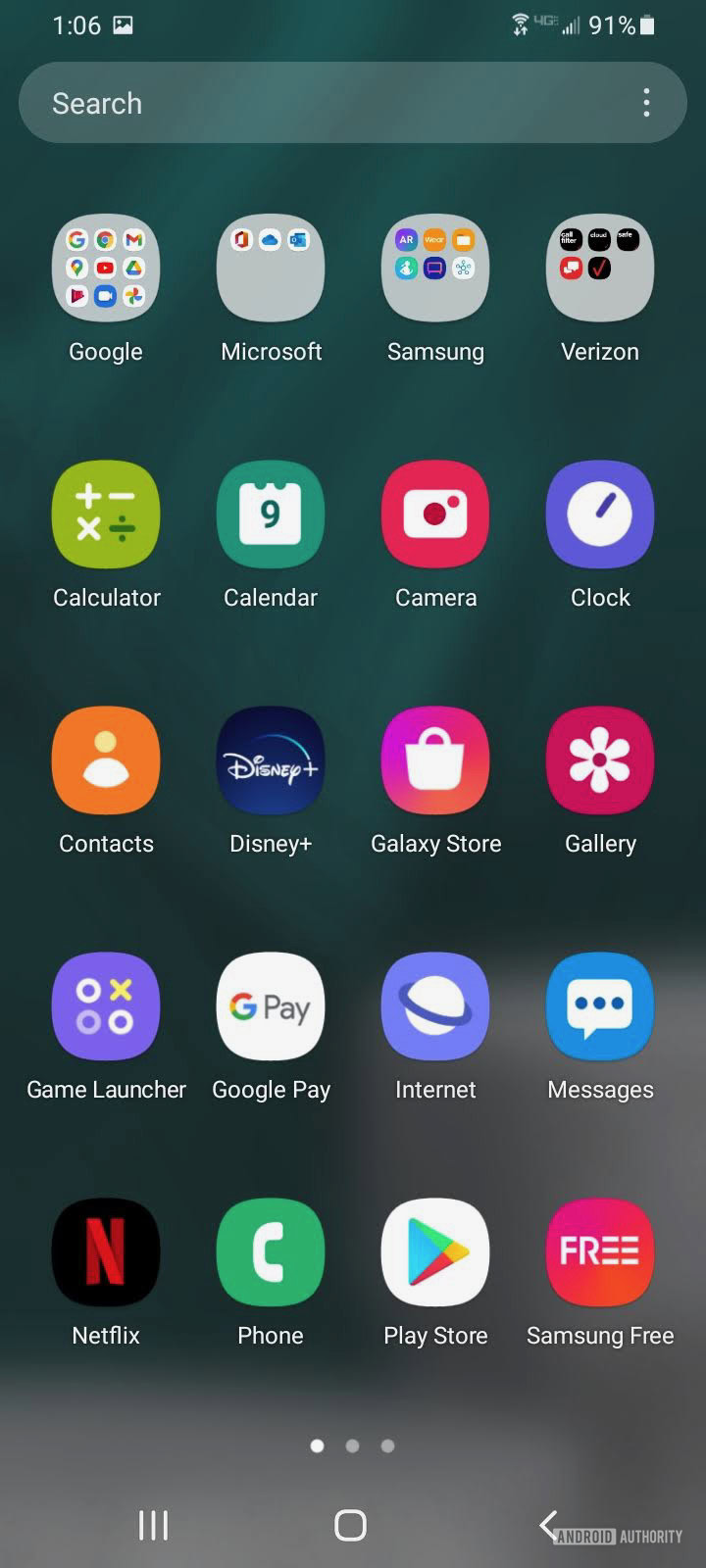 Samsung Galaxy A42 app drawer