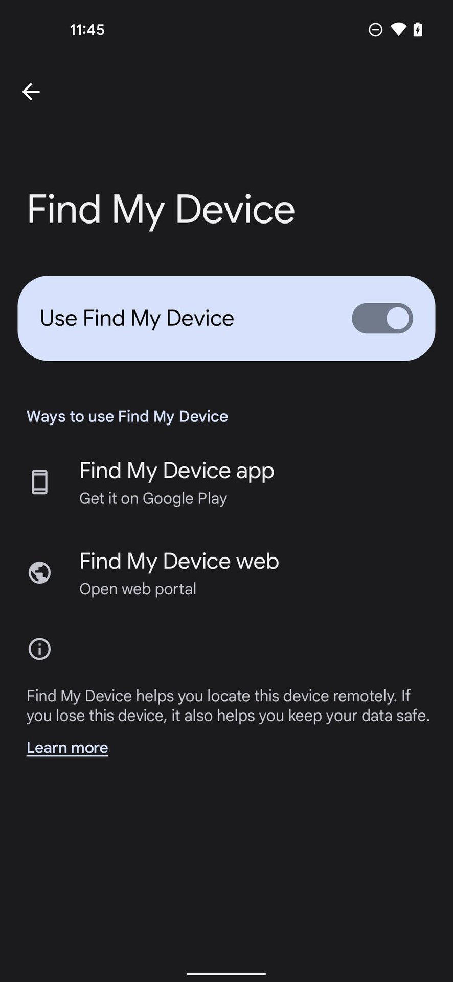 Turn off Find My Device on Android 3