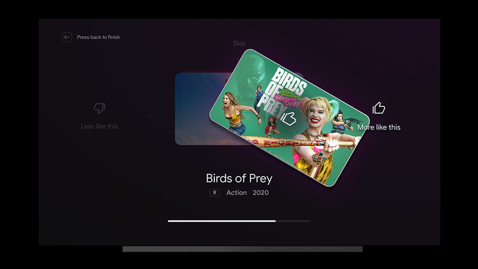 google android tv recommendation customization