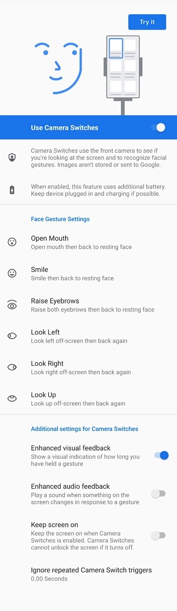 Android facial gestures 1