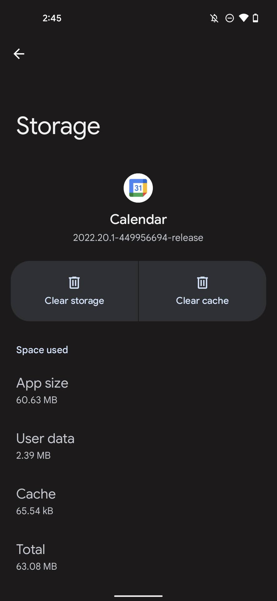 Clear Google Calendar app cache on Android 5 - How to free up storage space on Android
