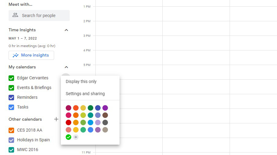 How to share a Google calendar 1