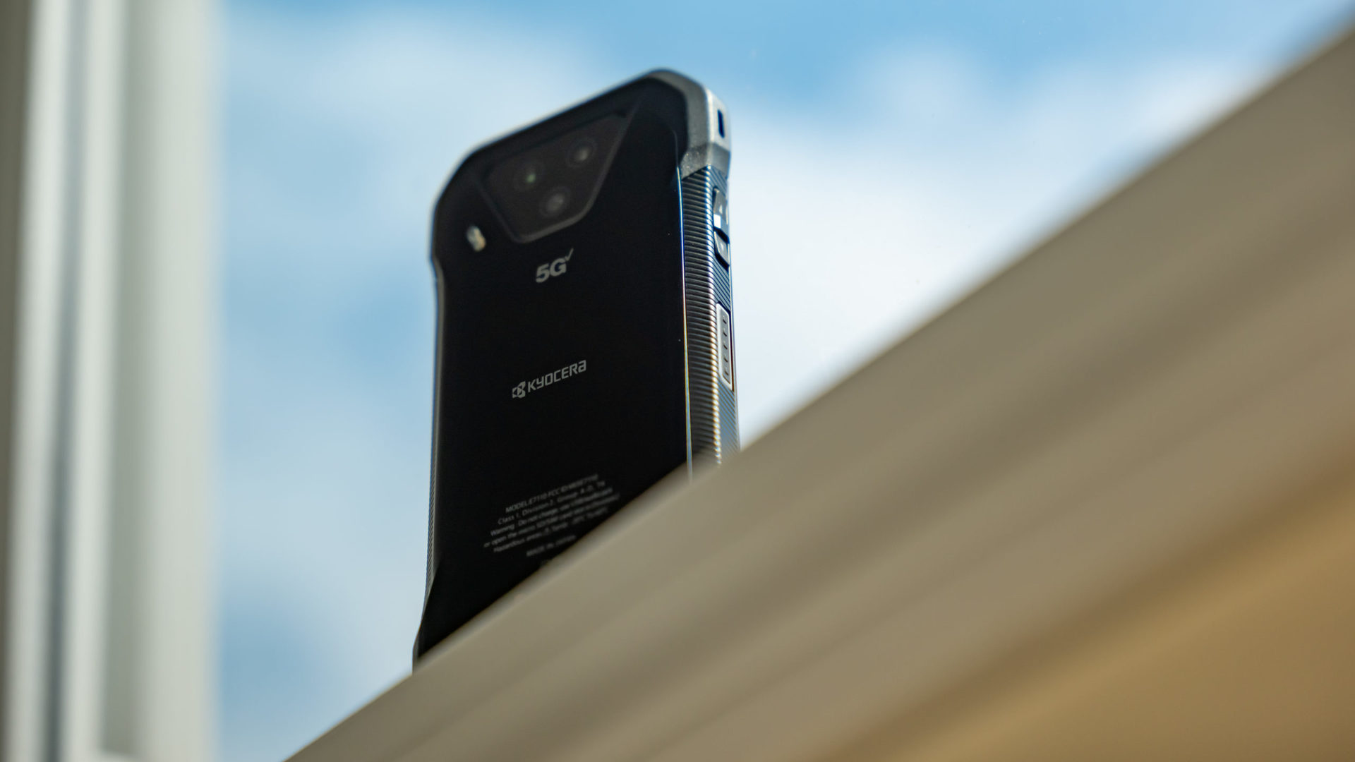 Kyocera Duraforce Ultra 5G sitting on windowsill - The best rugged phones