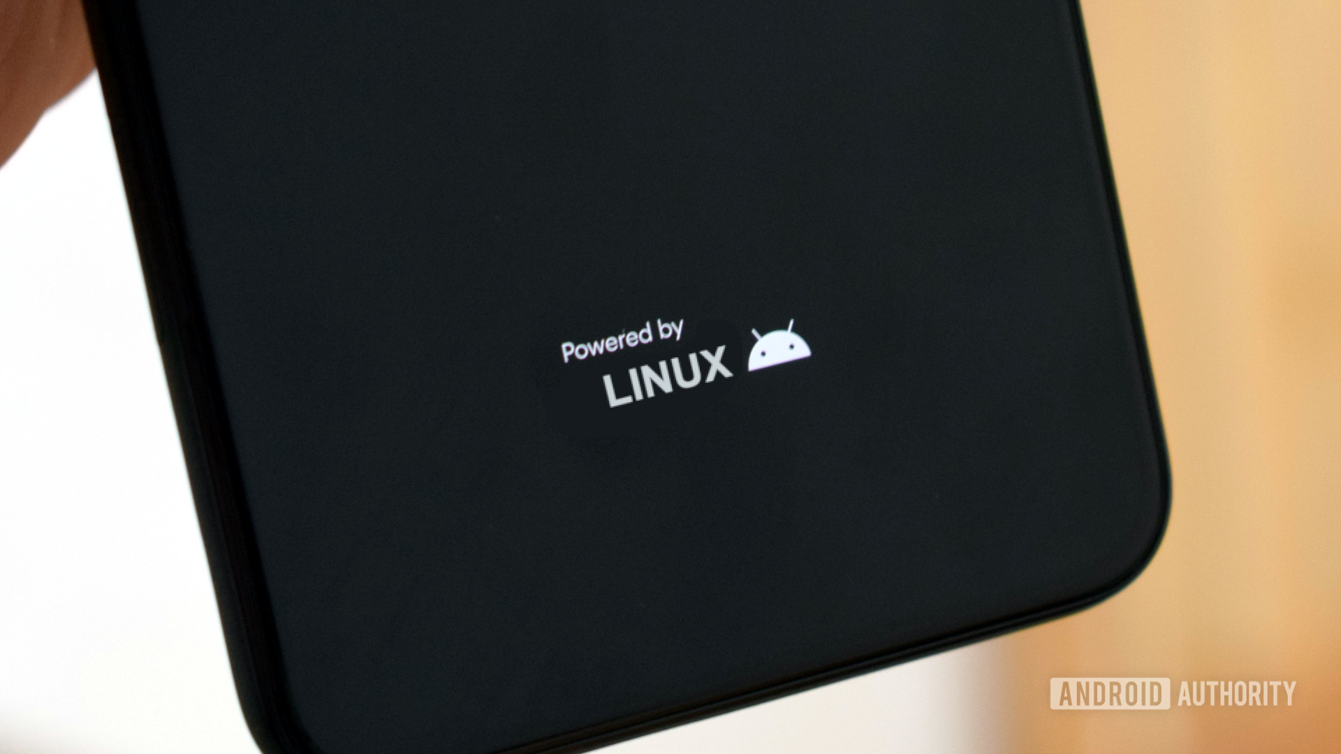 Powered by Linux spoof logo