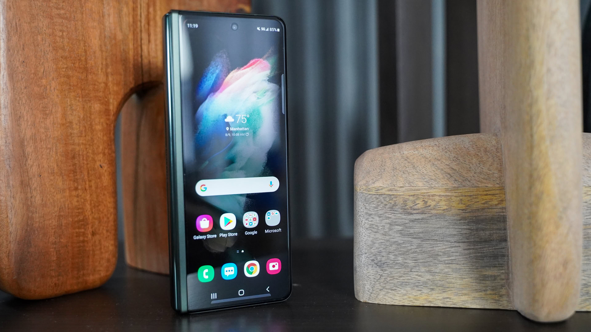 Samsung Galaxy Fold 3 facing left