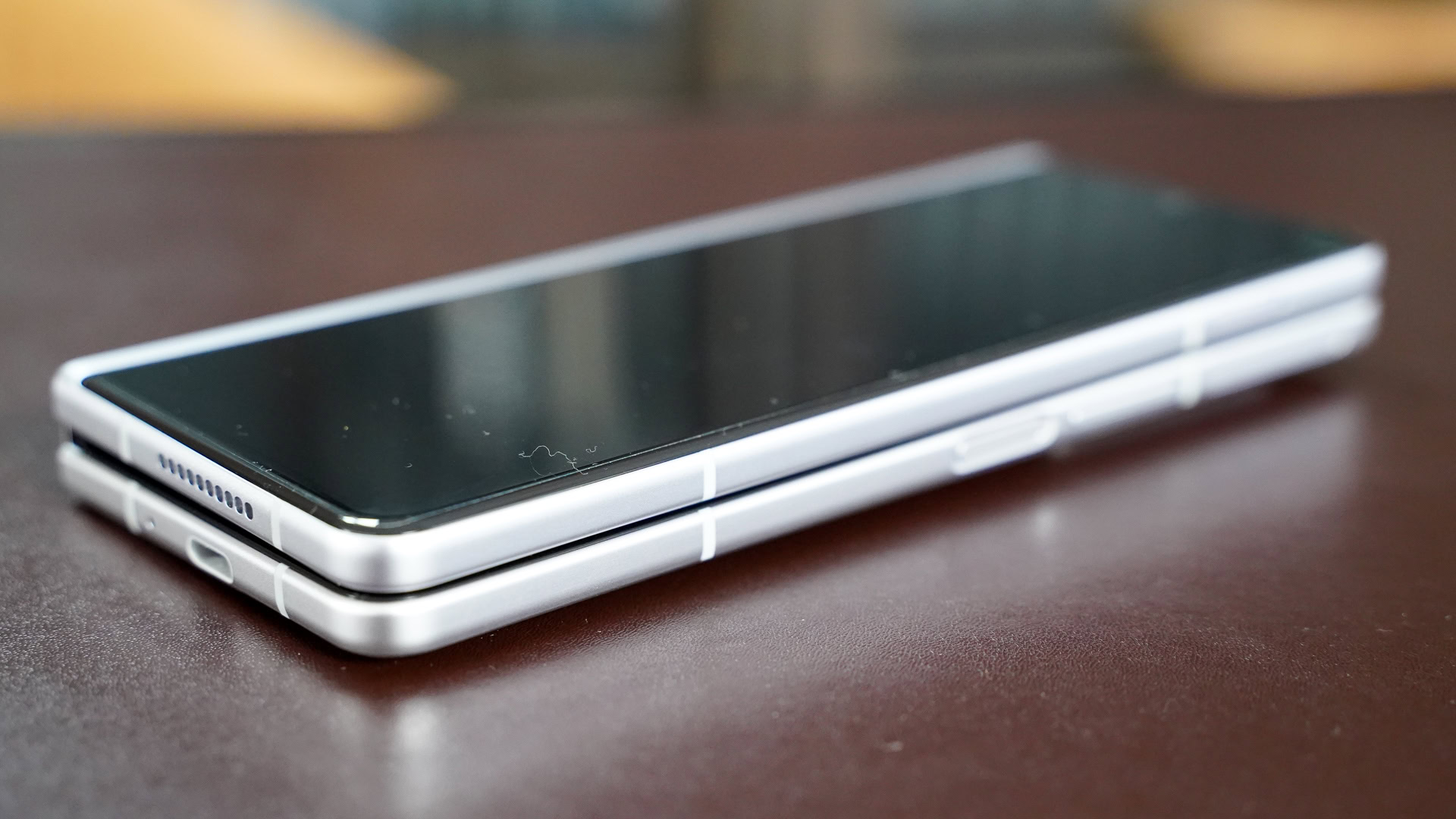 Samsung Galaxy Fold 3 laying down profile