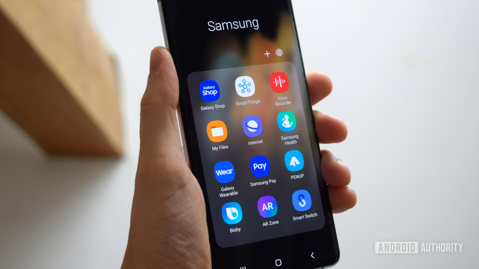 „Samsung Galaxy S21 Ultra One UI“ programinės įrangos programų meniu