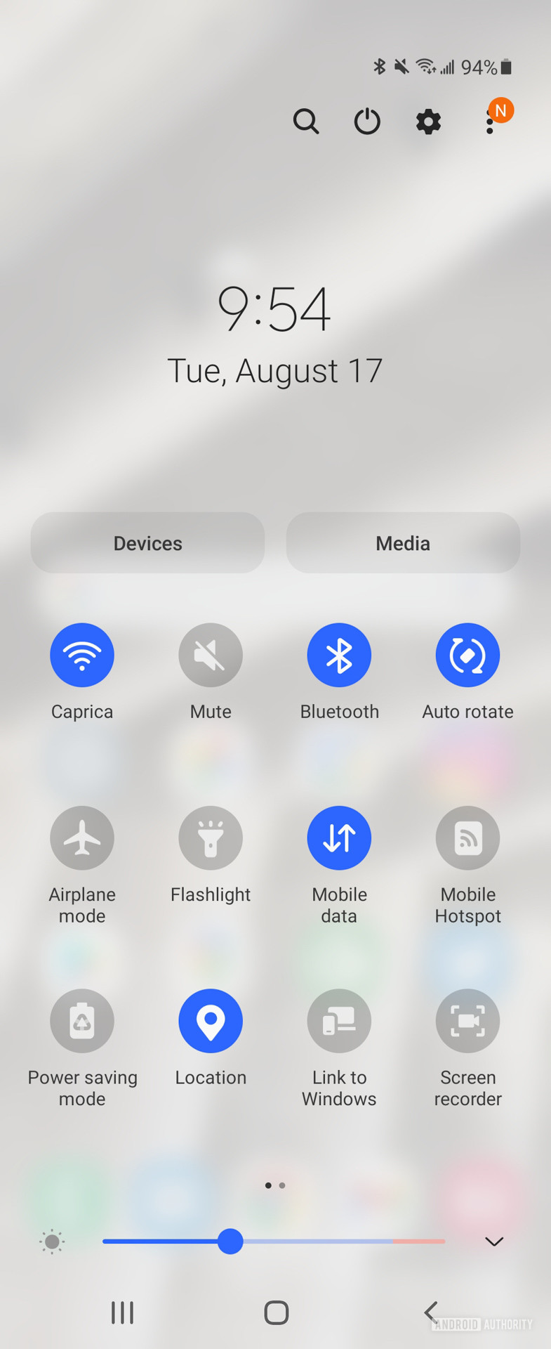 Samsung Galaxy Z Flip 3 One UI quick settings