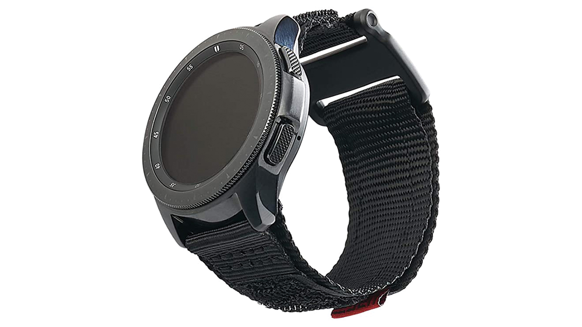 Product image of the Urban Armor Gear band replacement strap in black, our top pick for durable replacement band.