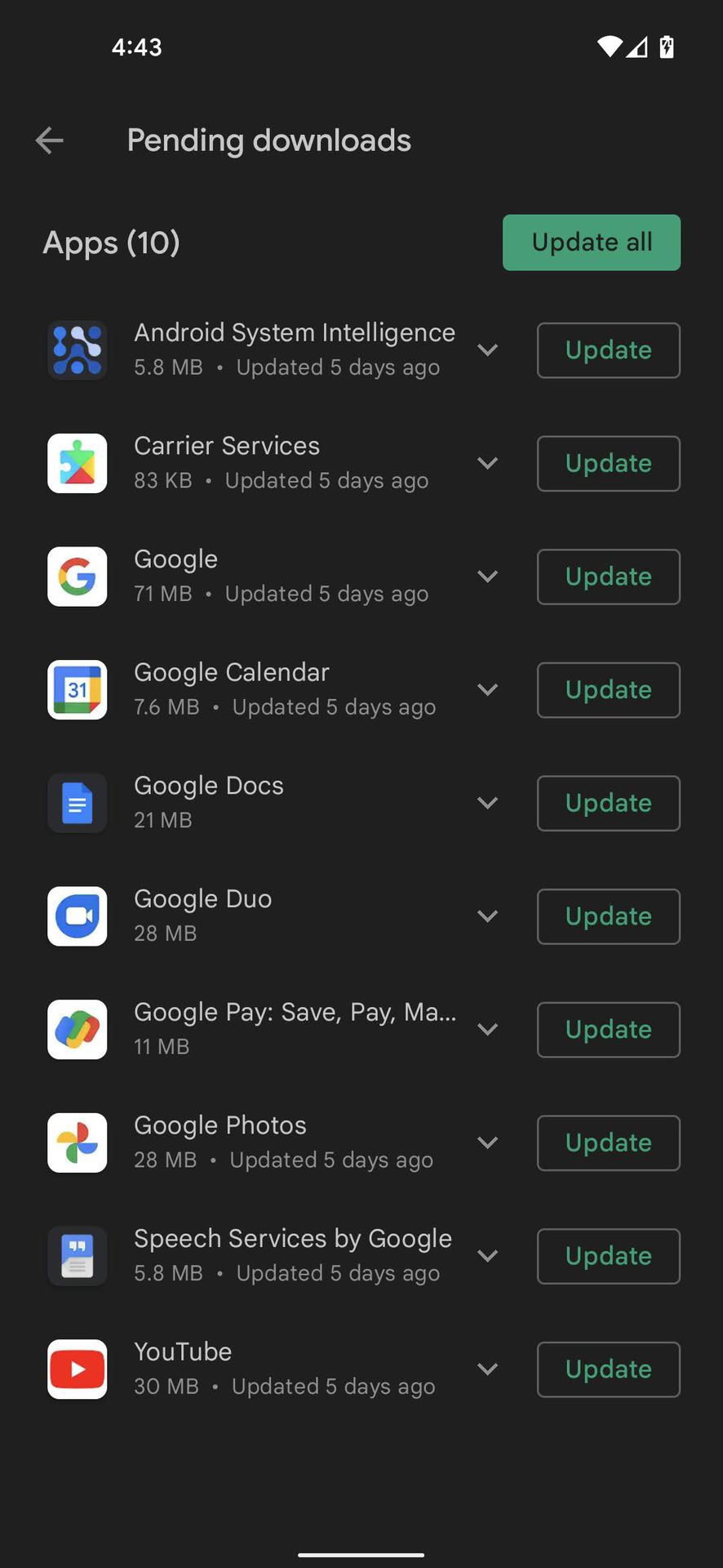 Aggiorna le app da Google Play Store 3